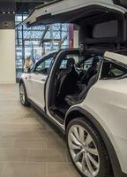 Tesla EV electric car brand dealer in Milano, Italy, Tesla model S and model X photo