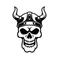 Skull Viking Outline vector