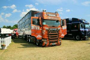 Whitchurch in the UK in JUne 2023. A view of a Truck at a Truck Show in Whitchurch Shropshire photo