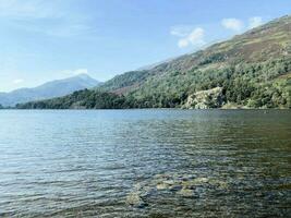 A view of the North Wales Countryside near Mount Snowden on a sunny day photo