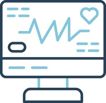 icono de vector de electrocardiograma