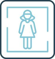 Female Toilet Sign Vector Icon