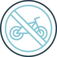 No Bicycle Vector Icon