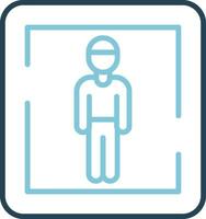 Male Toilet Sign Vector Icon