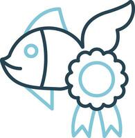 icono de vector de pescado