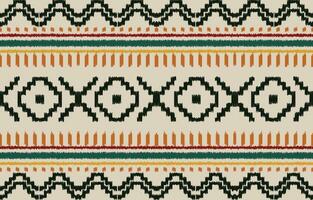 Ethnic abstract ikat art. Aztec ornament print. geometric ethnic pattern seamless  color oriental.  Design for background ,curtain, carpet, wallpaper, clothing, wrapping, Batik, vector illustration.