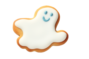 Halloween ghost cookie isolated on transparent background png