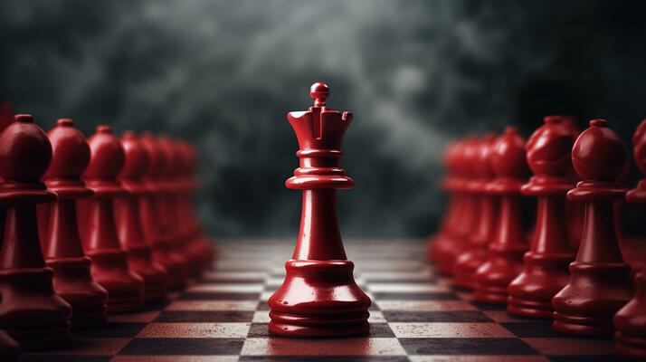 Premium AI Image  Closeup Wallpaper chess pieces on a board