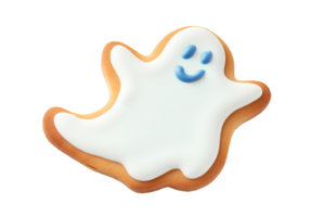 Halloween ghost cookie isolated on transparent background png