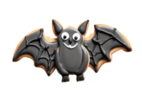 Halloween bat cookie isolated on transparent background png