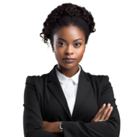 Business woman portrait isolated on white transparent background AI Generated AI Generated png