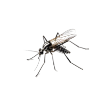 Mosquito on transparent background AI Generated png