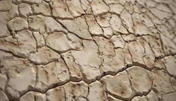 Patterned reptile skin on old stone wall creates textured abstract generated by AI photo