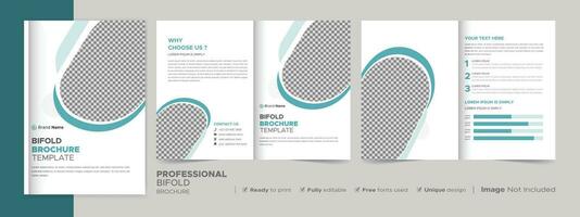 Business Bifold Brochure Template, Catalog, Booklet Template Design. Fully Editable. vector