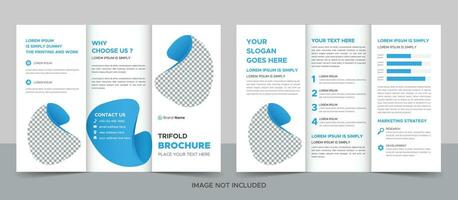 Modern corporate business trifold brochure template, trifold layout, letter, a4 size brochure. vector