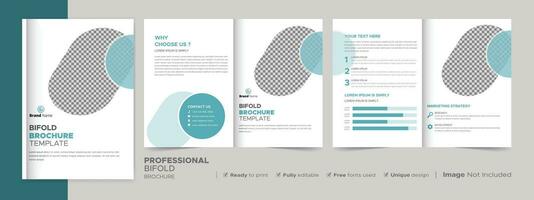 Business Bifold Brochure Template, Catalog, Booklet Template Design. Fully Editable. vector