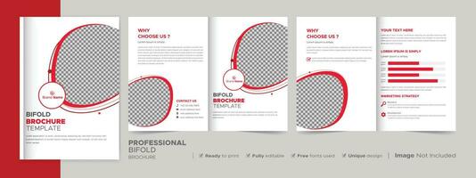 Business Bifold Brochure Template, Catalog, Booklet Template Design. Fully Editable. vector