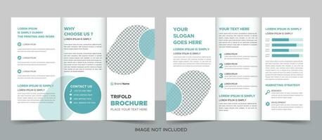 Modern corporate business trifold brochure template, trifold layout, letter, a4 size brochure. vector