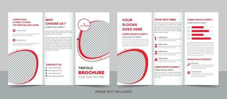 Modern corporate business trifold brochure template, trifold layout, letter, a4 size brochure. vector