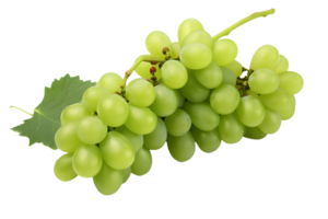 cluster of white grapes on a transparent background AI Generated png