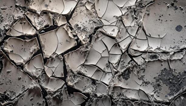 Abstract pattern of broken glass, nature textured effect on damaged surface generated by AI photo