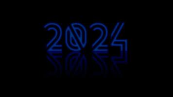 Animated video with the theme happy new year 2024.