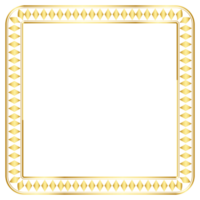 Golden square classic thai rectangle corner certificate page border photo frame islamic wedding invitation background png