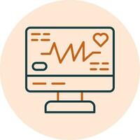 icono de vector de electrocardiograma