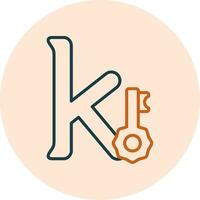 Small K Vector Icon