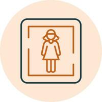 Female Toilet Sign Vector Icon