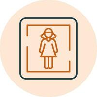 Female Toilet Sign Vector Icon