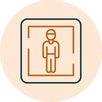 Male Toilet Sign Vector Icon