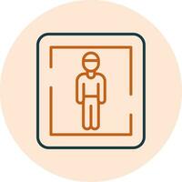 Male Toilet Sign Vector Icon