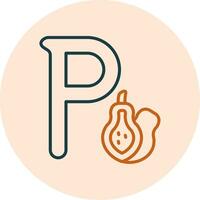 Small P Vector Icon