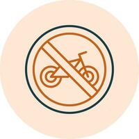 No Bicycle Vector Icon