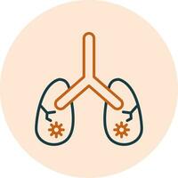 icono de vector de pulmones