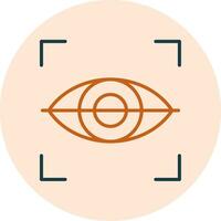 icono de vector de exploración ocular