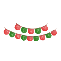 aguarela quadros do feliz Novo ano e alegre Natal sinais, mão pintado aquarelas, suspensão sinais, vermelho e verde sinais. png