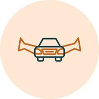 Flying Car Vector Icon