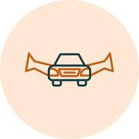 icono de vector de coche volador