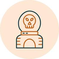 icono de vector de calavera