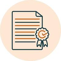 icono de vector de certificado