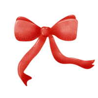 Red Ribbon Hand drawn Christmas elements Illustration png