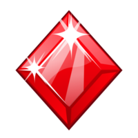 Red gemstone, Fiery jewel png