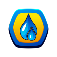 Blue water drop. Icon png
