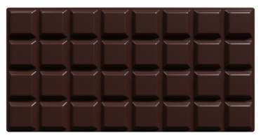 Chocolate bar. Milk chocolate bar. Chocolate icon. 3D rendering png