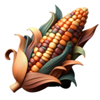 cosecha inspirado elemento rústico ai generado maíz png