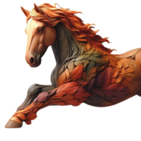 Harvest Inspired Element Rustic AI Generated Horse Sculpture png