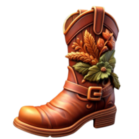 Harvest Inspired Element Rustic AI Generated Boot png