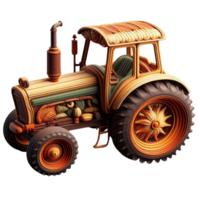 Harvest Inspired Element Rustic AI Generated Tractor png